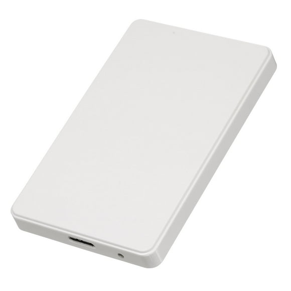 2.5 inch Hard Disk Case USB3.0 External HDD/SSD Enclosure SATA Hard Drive Case Tool-free Design Easy Installation ABS Shell White