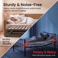 thumbnail image 3 of Qdd Twin Size Linen Lift Up Storage Upholstered Daybed Frame with Adjustable Track Arms, No Box Spring Needed,Yellow, 3 of 17