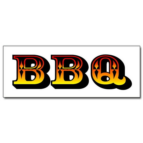 12" BBQ DECAL sticker barbque bbq smoker