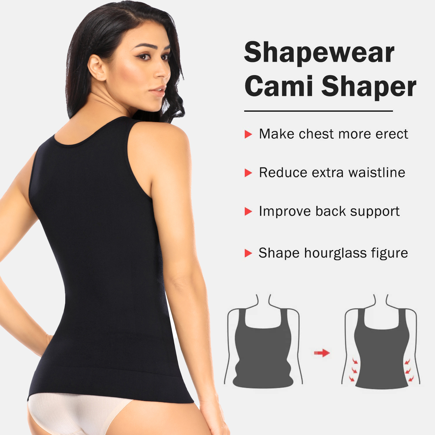 Buy DERCA Women's Shapewear Cami Tummy Control Compression Tank Tops  Adjustable Straps Body Shaper Camisoles Online at desertcartAntigua and  Barbuda