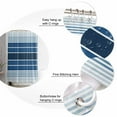 thumbnail image 5 of 54x78 Inch Shower Curtain Decorative Navy Blue Ombre Stripe Bathtub Bath Curtains Fabric Waterproof Bathroom Decor Farmhouse Striped Gradient Small Stall Shower Curtain Set with 12 Hooks, 5 of 6