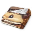 thumbnail image 4 of Cute Hedgehog Fleece Throw Blanket for Men and Women 60x50, 4 of 6