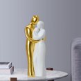 thumbnail image 4 of románticos Estatua de resina Estatuils Escultura Arte coleccionable amor Artesanía moderna Resumen Taldo para estantería Boda Familia 75x66x22cm perfecl Estatuilla de amante, 4 of 7