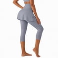 thumbnail image 6 of UngA Tennis Skirted Leggings with Pockets for Women Golf Skapri Leggings with Skirt Leggings for Women Grey,XL, 6 of 9