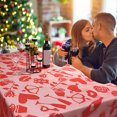 thumbnail image 3 of YIMWNYI Valentine's Day Tablecloth, 53.9x70.9 Inches Romantic Heart Design for Wedding, Party, Kitchen, Holiday, Picnic & Home Decor - Red Polyester, 3 of 6