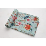 Indian Hand Block Print Quilt Cotton Kantha Quilts Handmade Quilt Kantha Throw Kantha Blanket Bedspread Throw Quilt King Size Quilt