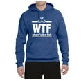 thumbnail image 2 of Where's the Fish WTF Parody | Mens Fishing Hooded Sweatshirt Graphic Hoodie, Vintage Heather Blue, Medium, 2 of 4