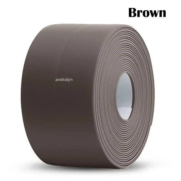 1 rollo de cinta de sellado autoadhesiva impermeable de PVC, cinta de calafateo para borde de fregadero de cocina a prueba de aceite, pegatinas de pared para esquina de baño y inodoro