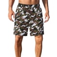 thumbnail image 3 of XINPING Men's Swim Trunks 9" with Pockets Quick Dry Printed Bathing Suit Built-in Board Shorts Beach Swimwear Pool Shorts, 3 of 5