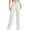 White, variant on Diufon Women's Cargo Pants Solid Color Lounge Pants with Pockets Elastic High Waist Drawstring Straight Pants