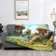thumbnail image 2 of Balery Cartoon Mushroom House Manta de Franela con Dibujo, Lujo Ultra Suave y Cálido, Antipelusa y Resistente a las Arrugas para Cama, Sofá, Camping -40"x30", 2 of 6
