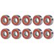 thumbnail image 1 of Rodamientos De Bolas 10pcs 608rs ABEC-9 Cojinete de bolas Scooter Cojinetes en miniatura de ranura profunda (naranja), 1 of 8
