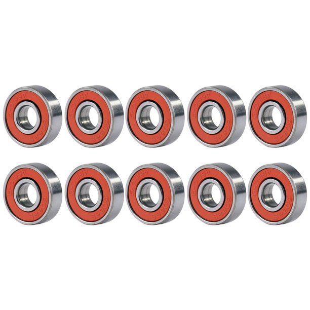 Rodamientos De Bolas 10pcs 608rs ABEC-9 Cojinete de bolas Scooter Cojinetes en miniatura de ranura profunda (naranja)