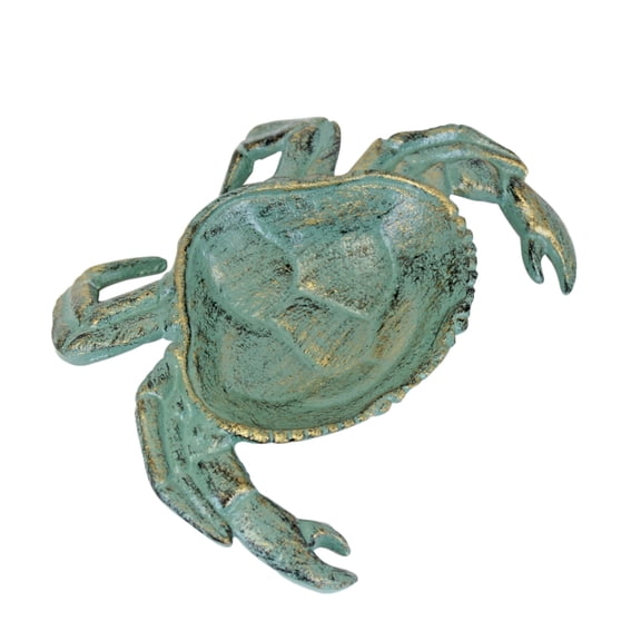 Beachcombers Crab Shaped Trinket Dish Cast Iron 7.5 Inches