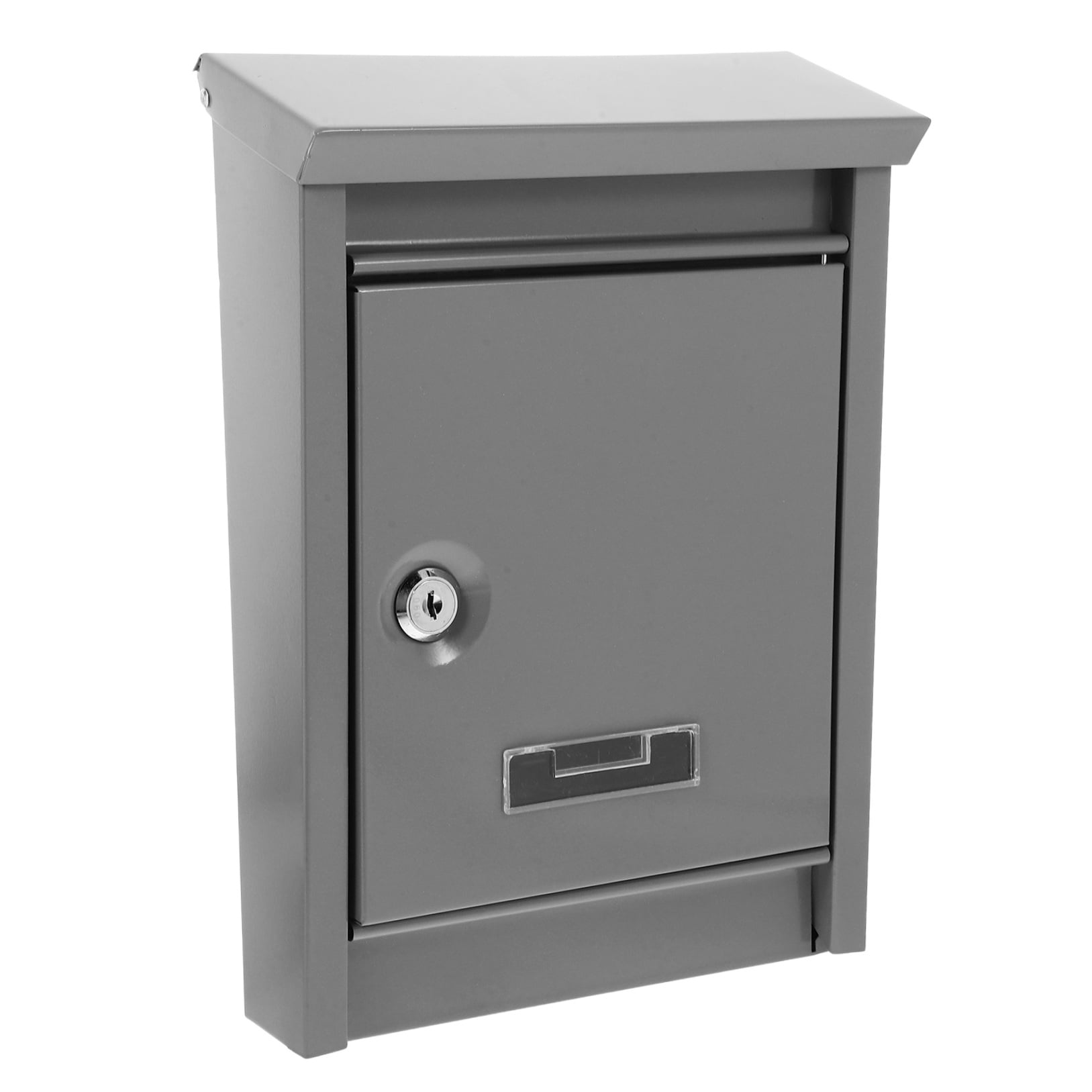 HEALEEP Grey Outdoor Iron Mailbox with Lockable Storage, Large Capacity, Weather-Resistant Design for Secure Home Use