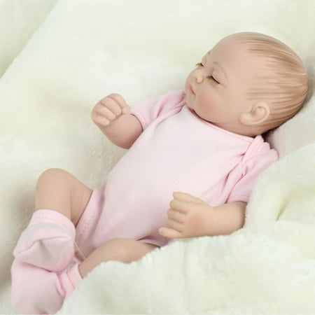 11'' Reborn Newborn Sleeping Baby Doll Girl Realistic Looking Soft Silicone Vinyl Dolls for Children Toddler Gifts for Ages (Best Baby Doll For 1 Year Old)