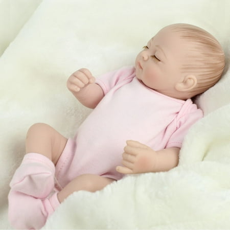 11'' Reborn Newborn Sleeping Baby Doll Girl Realistic Looking Soft Silicone Vinyl Dolls for Children Toddler Gifts for Ages (Best Baby Doll For 1 Year Old)