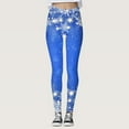 thumbnail image 2 of Arlun Christmas Workout Leggings for Women Snowman Snowflake Full Printed High Waisted Casual Leggings Workout Gym Sports Soft Comfort Stretch Yoga Pants Blue2 M, 2 of 5