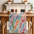 thumbnail image 2 of Table Runner 90 Inches Long for Kitchen Dining, Abstract Beach Dresser Scarf Farmhouse, Dining Table Decorations for Wedding/Parties, Summer Colorful Coastal Ocean Sea Wave 13 x 90 In, 2 of 8