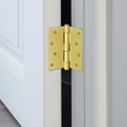 thumbnail image 3 of Design House 6-Pack 4" H x .25" Radius Butterfly Interior/Exterior Door Hinges, Satin Brass, 3 of 12
