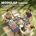 thumbnail image 4 of Outsunny Picnic Table Folding with Removable Plates for Outdoor, 4 of 10