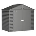 thumbnail image 1 of Arrow Select Steel Storage Shed, 8x6, Gris anthracite, 1 of 6