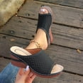 thumbnail image 4 of Summer Sandals for Women 2026 Big Wedge Fish Mouth Hollowed-out Thick Bottom One Line Beach Slippers, 4 of 8
