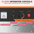 thumbnail image 4 of Pink Electric Cotton Candy Machine Commercial, 1000W Cotton Candy Maker with Stainless Steel Bowl, Sugar Scoop, Storage Drawer, Perfect for Family Party, Kids Birthday, 4 of 7