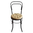 thumbnail image 3 of My Infinity Store 16" Plush Round Tufted Chair Pad/Cushions Tie-Backs (Camel Brown,4 Piece), 3 of 3