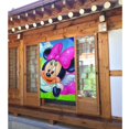 thumbnail image 2 of Cortina de puerta semiopaca con patrón de patchwork de dos piezas de Minnie Mouse, cortinas opacas decorativas para dormitorio, sala de estar, decoración de habitación de niños, 34 x 56 pulgadas,, 2 of 7