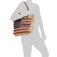 thumbnail image 3 of Woven Straw Beach Tote Bag, 20x14 Inch USA Flag Printed Purse, Leather Handle Shoulder Handbag for Women Summer Vacation, Seaside Shopping and Daily Outdoor Carry Use, 3 of 5