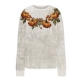 thumbnail image 5 of Cavosen Knit Sweatshirts for Ladies Floral Print Sweatshirts Long Sleeve Crew Neck Hollowed Out Pullover Sweatshirt Coats Lightweight Vacation Tops Fashion Loose Winter Clothes, 5 of 5
