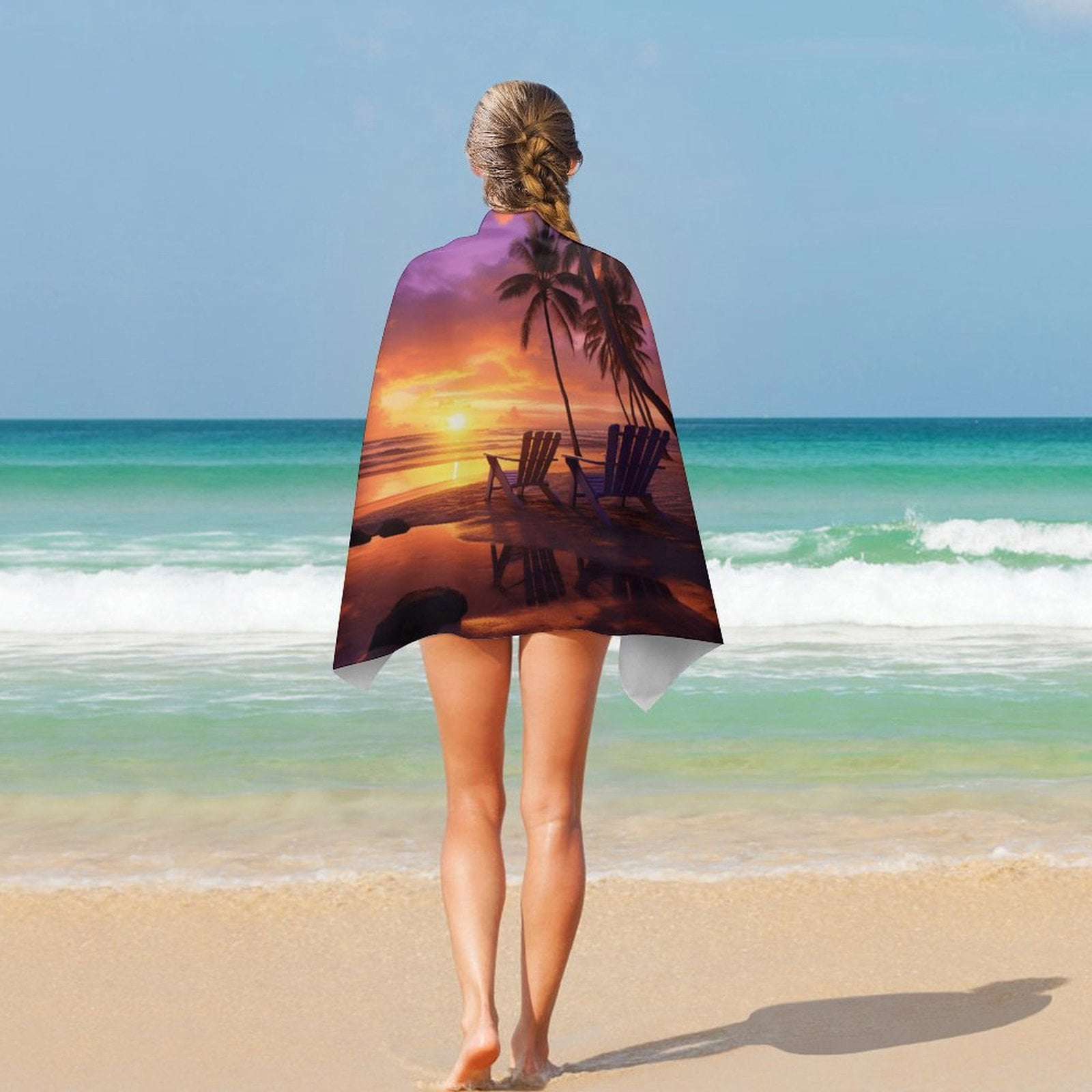 Hawaii Microfiber Lightweight Beach Towel Quick Dry Absorbent Thin Towels for Swimming Pool Camping Beach Easy for Vacation Essentials