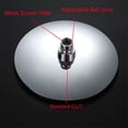 thumbnail image 5 of Shower Head, Round 9 Inch Fixed Shower Head ABS Rain Shower Head Water Saving High Pressure Rainfall Shower Head, G1/2" Connection, 5 of 5