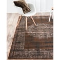 thumbnail image 5 of Unique Loom Imperial Rectangular Distressed Contemporary Area Rugs, Chocolate, 5 of 6