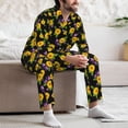 thumbnail image 7 of Vsdgher Daisies Flowers Mens Pajama Set, Soft Warm Long Sleeve Sleepwear, Cozy Button-Down Pjs for Men-X-Large, 7 of 7