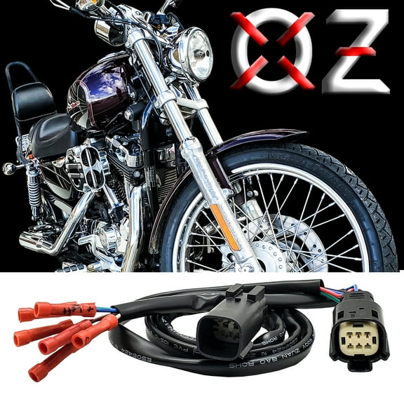 OZ-USA Plug-and-Play Wiring Harness Adapter Tap for Accessory Trailer Accent Fog Turn Signal Running Brake Tourpac LED Lights Compatible with 2014-2023 Harley Motorcycles