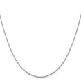 thumbnail image 2 of Diamond2Deal 10k White Gold 1.0 mm D/C Cable Chain Necklace for Women 20", 2 of 5