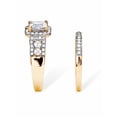 thumbnail image 2 of PalmBeach Jewelry 1.84 TCW Princess-Cut and Round Cubic Zirconia 2-Piece Halo Wedding Ring Set in Solid 10k Yellow or White Gold, 2 of 5