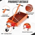 thumbnail image 4 of CazToi Oil Drain Pan 20 Gallon Low Profile  with Electric Pump 76L Oil Change Pan with 8ft Hose & Folding Handle, Rolling Oil Drain Cart for Car SUV Trucks Oil Draining, 4 of 7