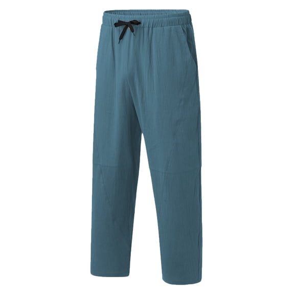 adviicd Men Pants Casual Stretch Mens Black Cargo Pants Mens Spring And Autumn Simple Solid Leisure High Street Elastic Lace Up Trousers Pants Navy 3XL