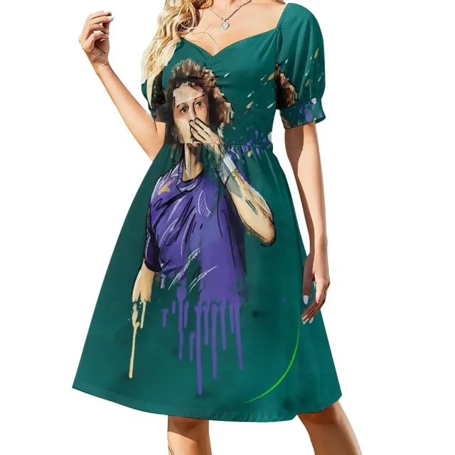 Vestido clásico Luiz de manga corta Vestido de noche para mujer