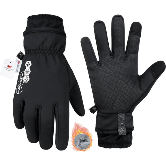 Winter Gloves for Men & Women, Insulated Waterproof for Cold Weather, Thermal Glove for Cycling, Ski, Riding, Driving, Biking, Running