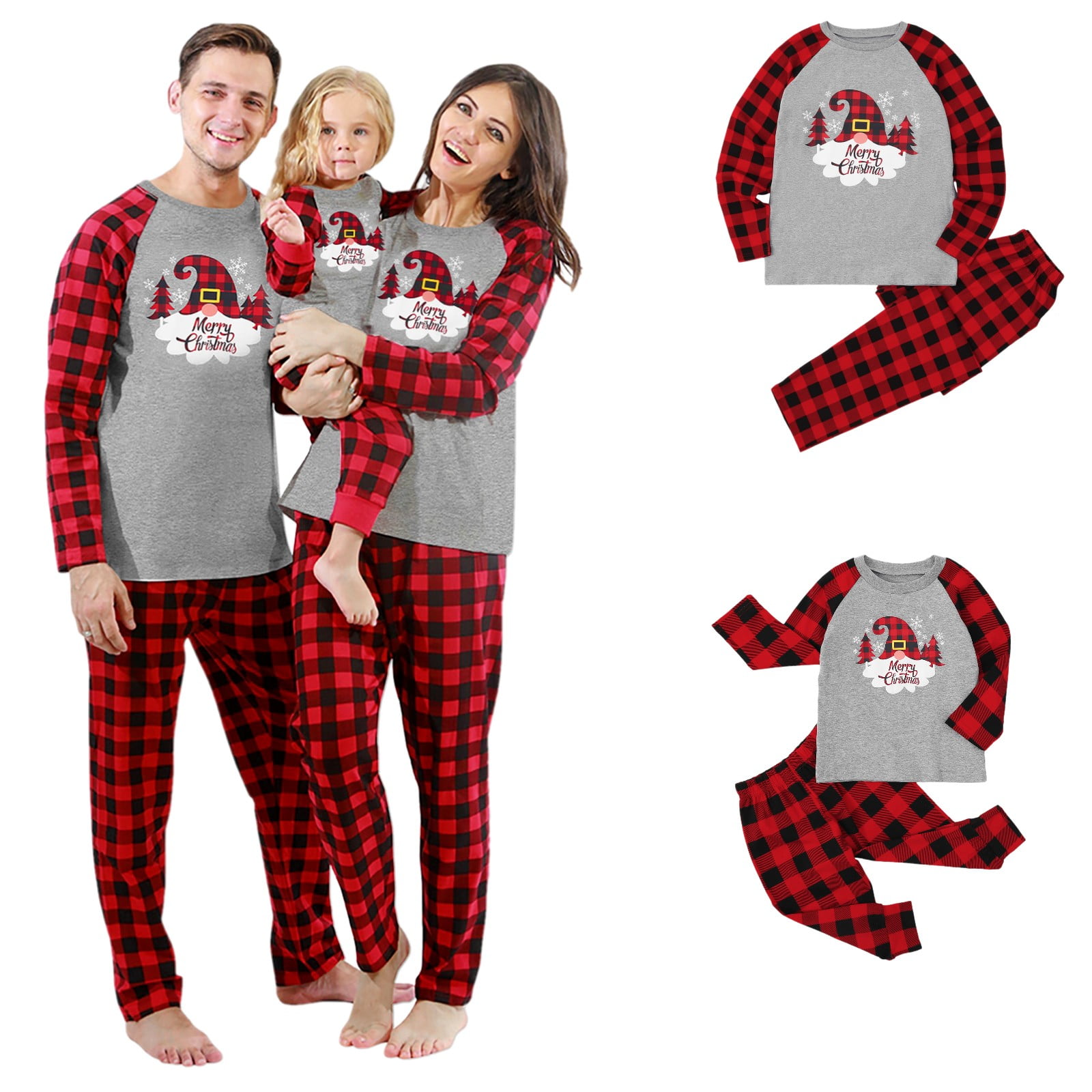 Esho Matching Christmas Pajamas for Family, Holiday PJs for Women/Men ...