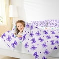 thumbnail image 4 of jejeloiu Chic Bowtie Bowknot Full Size Comforter Sets,Cute Polka Dots Bedding Comforter Set,Purple Heart Loves Bedding Sets For Girls,Luxury Bedroom Decor Reversible,3pcs, 4 of 8