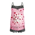 thumbnail image 5 of Rciityk Pinks Valentines Women Cami Pajama Set - Shorts Pajama Sets for Women 2 Piece - Fashion Cute Heart Print Spaghetti Strap Tank Tops and Shorts Lounges Pjs Sets, 5 of 5