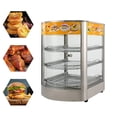 thumbnail image 3 of 50L Stainless Steel Food Warming Display Cabinet with Adjustable Temperature (86-185℉), Tempered Glass, 3 Shelves, and Warm Lighting for Commercial Use - Perfect for Pizza, Pastries, and Snacks, 3 of 14