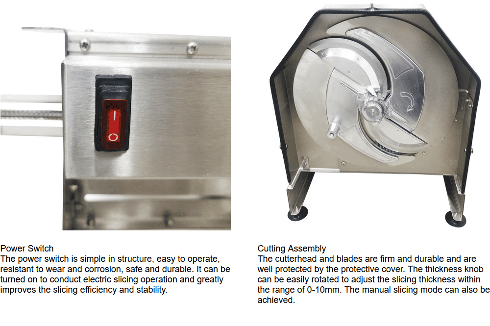 Fully Automatic Lemon Vegetable Slicing Machine Commercial Food Processor 110V