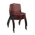 thumbnail image 5 of 60" x 24" Kee Training Table- Maple/ Black & 2 'M' Stack Chairs- Burgundy, 5 of 6