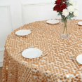 thumbnail image 4 of Balsa Circle 72" x 72" Matte Champagne Square Big Payette Sequin Table Overlay Linens Tablecloth Kitchen, 4 of 8